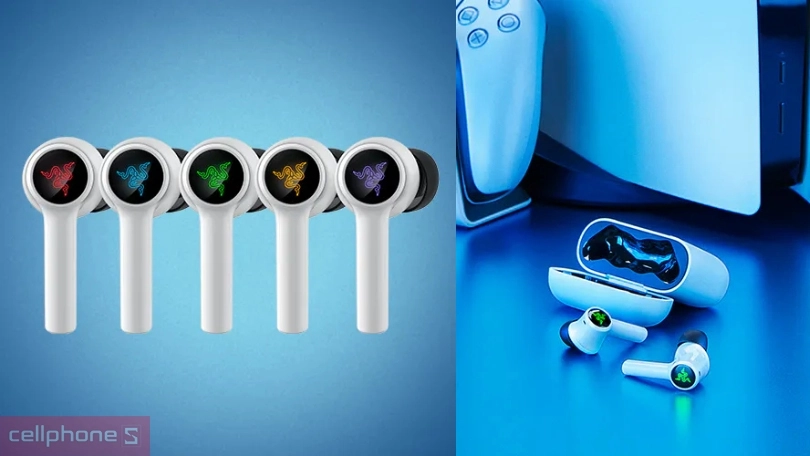 Thiết kế tai nghe không dây Razer Hammerhead Hyperspeed