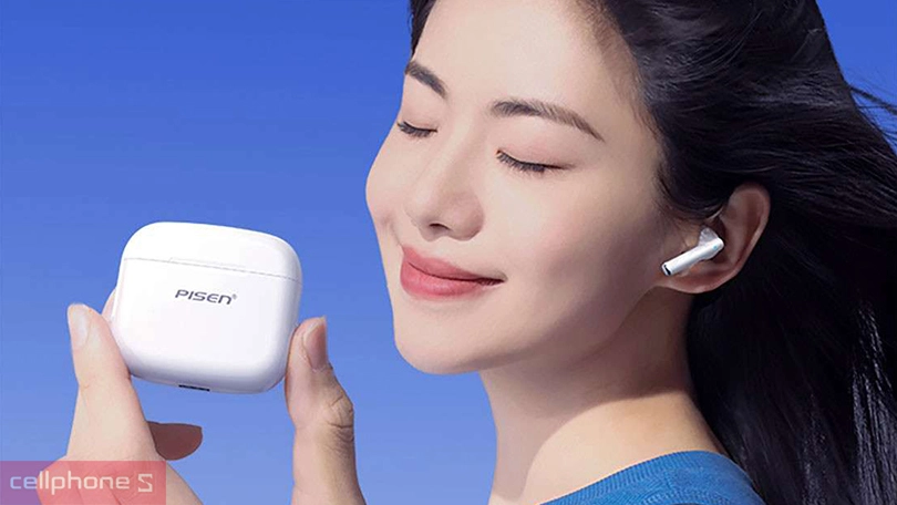 Thiết kế tai nghe Bluetooth Pisen Buds P1