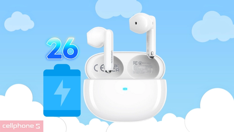 Pin và thời lượng sử dụng của tai nghe Bluetooth UGREEN HiTune H5