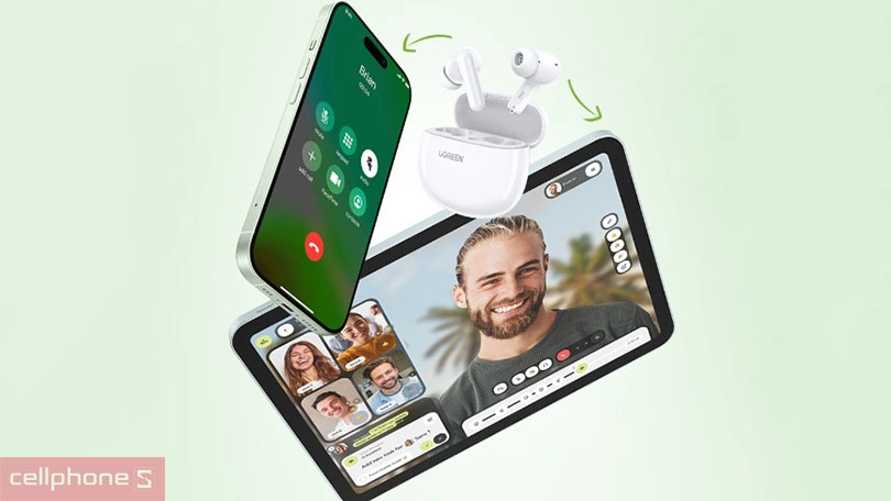 Khả năng kết nối và điều khiển của tai nghe Bluetooth Ugreen Hitune T3