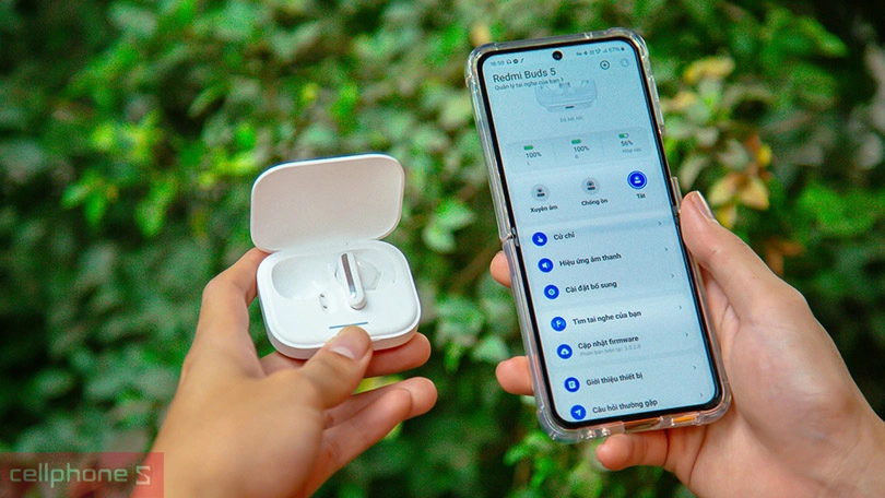 Tùy chỉnh qua ứng dụng