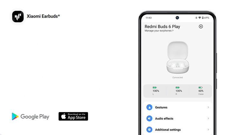 Cách sử dụng Xiaomi Redmi Buds 6 Play