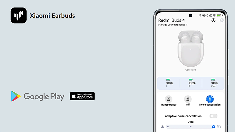 tai nghe Xiaomi Redmi Buds 4 kết nối app