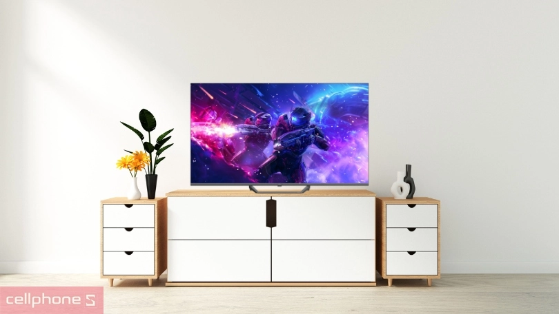 Thiết kế Google tivi AQUA AQT55S80EUX QLED 4K 55 inch