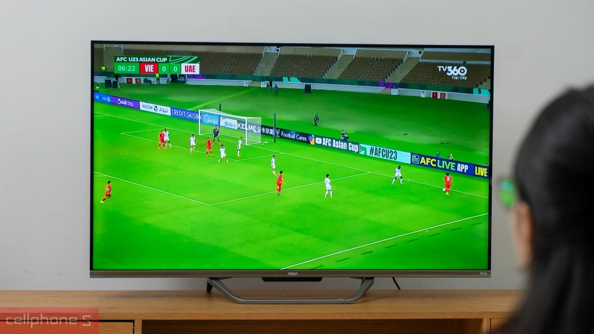 Khả năng hỗ trợ trợ lý ảo của Google Tivi Aqua QLED AQT43S800UX 4K 43 inch