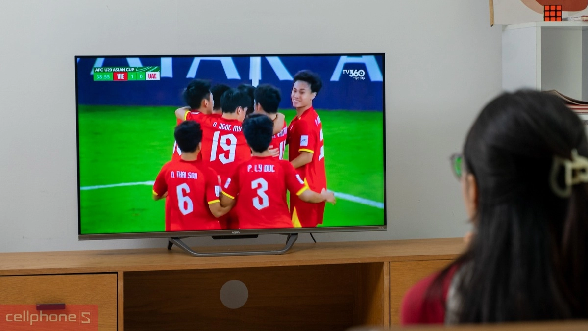 Độ phân giải hình ảnh và góc nhìn của Google Tivi Aqua QLED AQT43S800UX 4K 43 inch