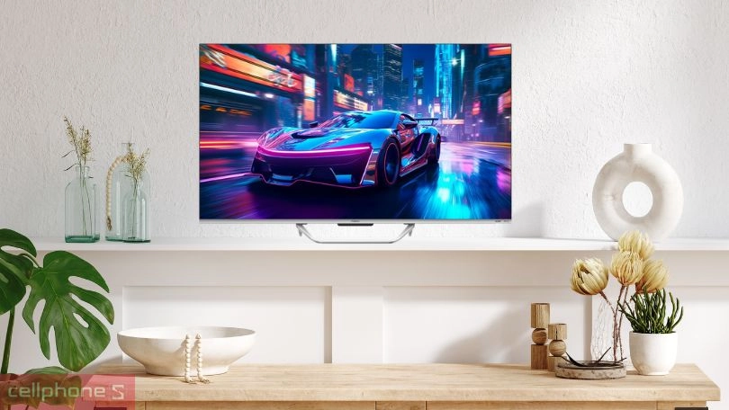 Thiết kế, kích thước Google Tivi Aqua QLED AQT50S800UX 4K 50 inch