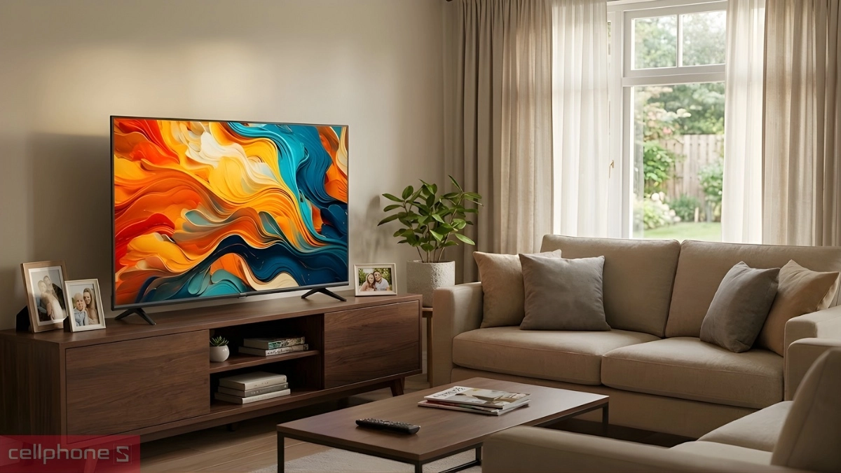 Tivi Aqua 55 inch phù hợp với các không gian phòng khách có diện tích trung bình từ 20m2 đến 30m2