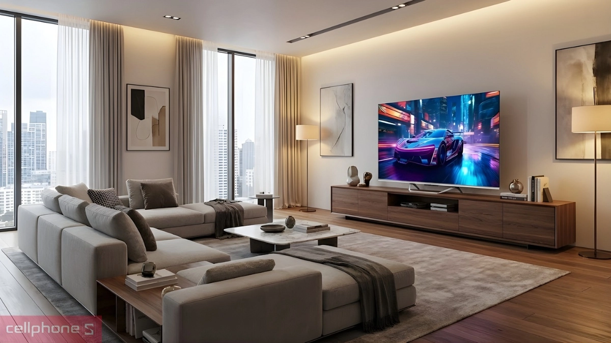 Tivi Aqua 75 inch hướng đến việc xây dựng phòng chiếu phim tại gia hoặc lắp đặt tại các phòng họp