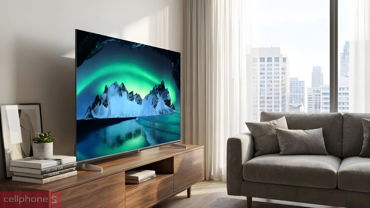 Tivi Aqua 50 inch phù hợp với đại đa số phòng khách tại các căn hộ chung cư hiện đại