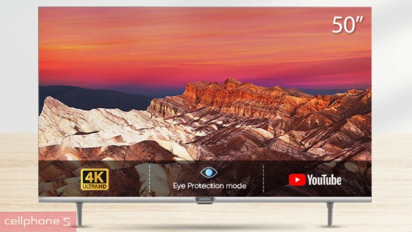 Thiết kế Tivi CooCaa 4K 50 inch 2024 50S3UPRO