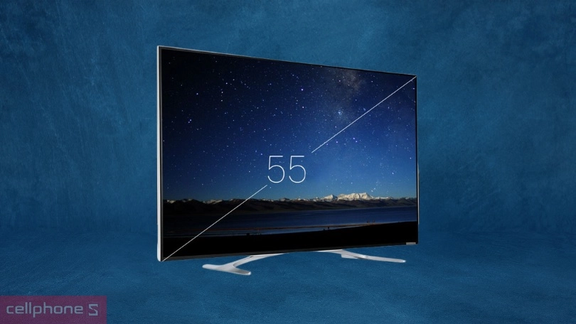 Kích thước TV Coocaa 55 inch được đo như thế nào?