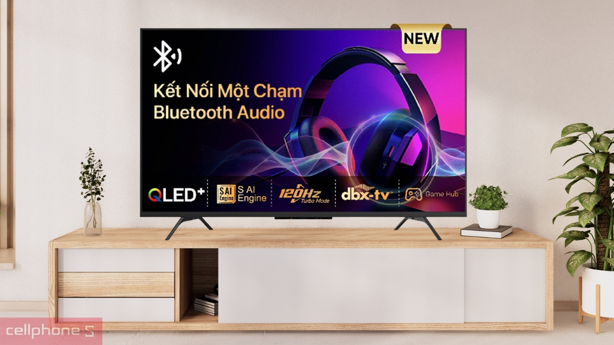 Công nghệ hiển thị của Google Tivi Coocaa QLED 4K 55 inch 55Y84 Pro 2025
