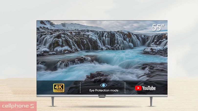 Thiết kế tivi Coocaa 4K 55 inch 2024 (55S3UPRO)