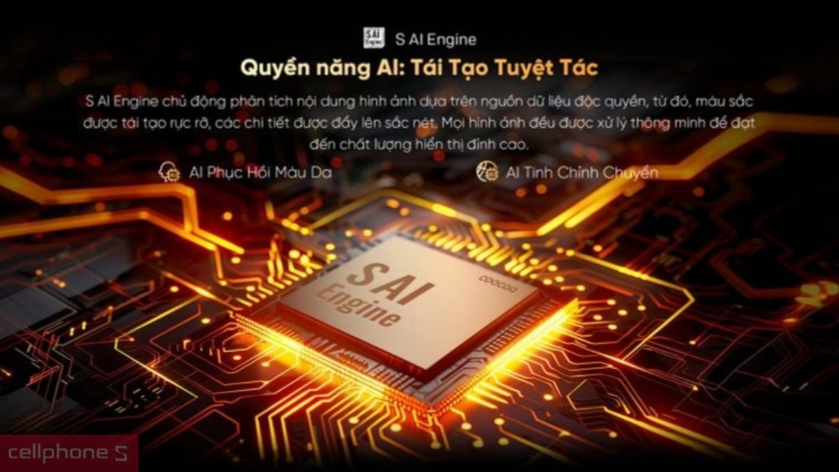 Tính năng S AI Engine Google Tivi Coocaa khung tranh QLED 4K 65 inch 2025