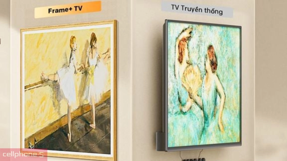 Thiết kế khung tranh Google Tivi Coocaa khung tranh QLED 4K 65 inch 2025