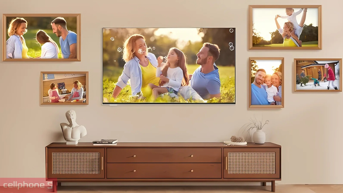 Google Tivi Coocaa khung tranh QLED 4K 75 inch 75LN8000G 2025 có màn hình QLED 4K