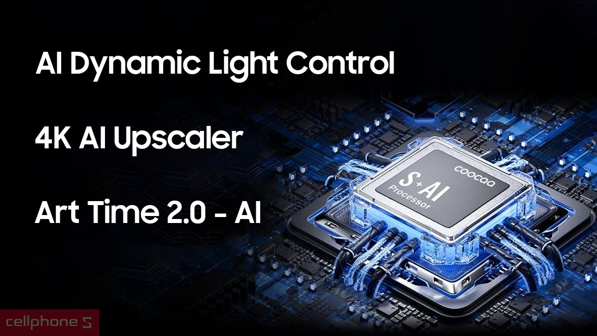 Hỗ trợ nhiều tính năng AI Google Tivi QLED khung tranh Coocaa 86 inch 86L85