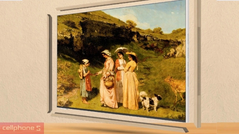 Khung tranh tivi Coocaa 55LN7000G - Vân gỗ sáng - Thiết kế tinh tế, tiện lợi trong từng chi tiết