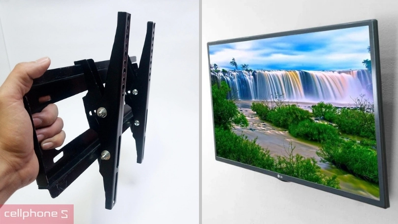 Chất liệu, kích thước giá treo tivi nghiêng Camel CMN65