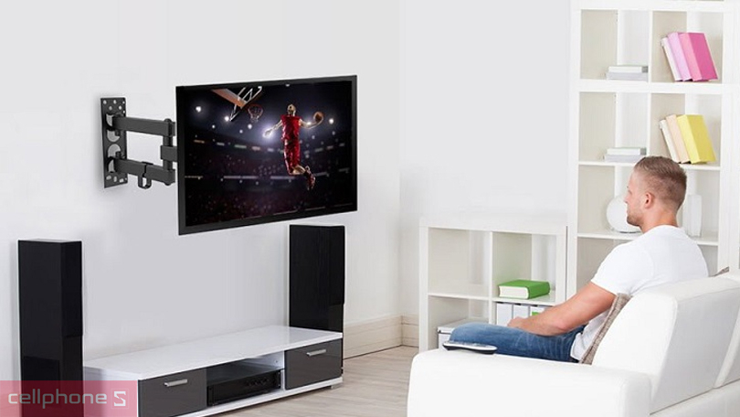 Đảm bảo bị trí lắp đặt tivi phù hợp với khung treo tivi xoay