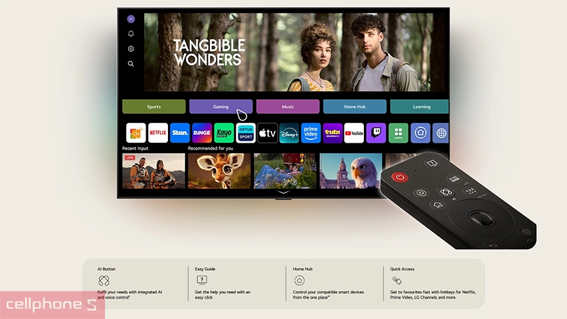 Khả năng điều khiển, hỗ trợ trợ lý ảo của Smart Tivi LG Evo OLED 42C5PSA 4K 42 inch 2025