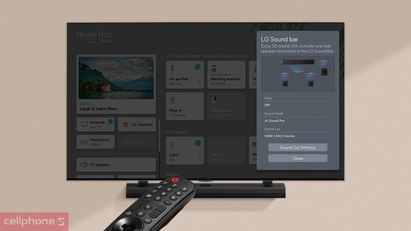 Điều khiển Smart tivi LG QNED 50QNED80TSA 4K 50 inch 2024