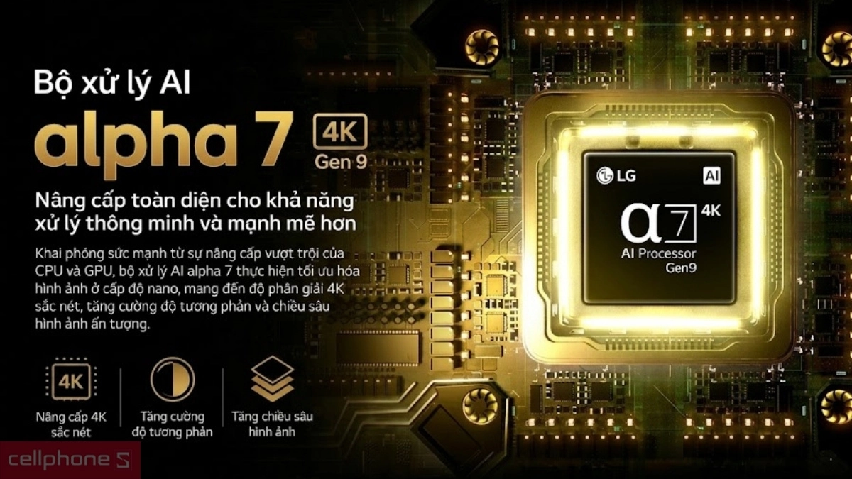 Bộ xử lý AI trên Smart tivi LG UHD 4K 50 inch (50NU805BPSC)