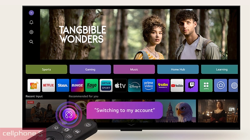 Trợ lý ảo, điều khiển qua app trên smart tivi LG QNED 55QNED81 4K 55 inch 2025