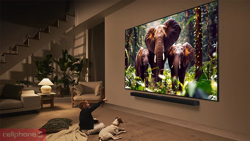 Thiết kế tivi LG QNED 65QNED81 4K 65 inch 2025