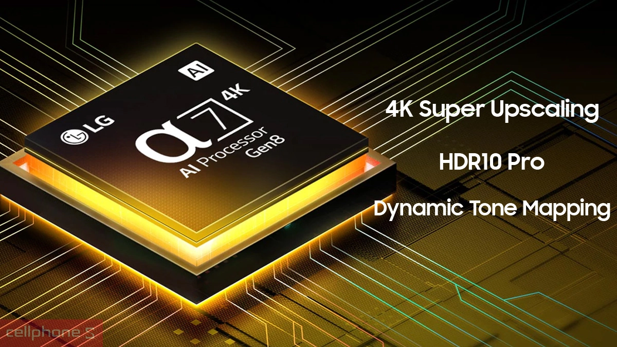 Hình ảnh 4K chi tiết, xử lý thông minh với AI α7 Gen8