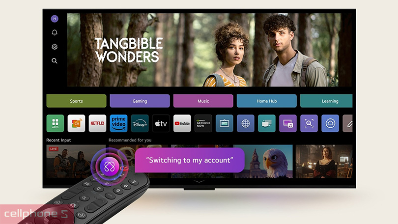 Trợ lý ảo, điều khiển qua app trên smart tivi LG Nanocell 75NANO80 4K 75 inch