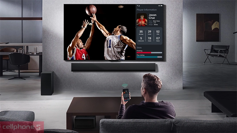 Thiết kế, kích thước màn hình của Smart tivi LG Evo OLED 83M5PSA 4K 83 inch 2025