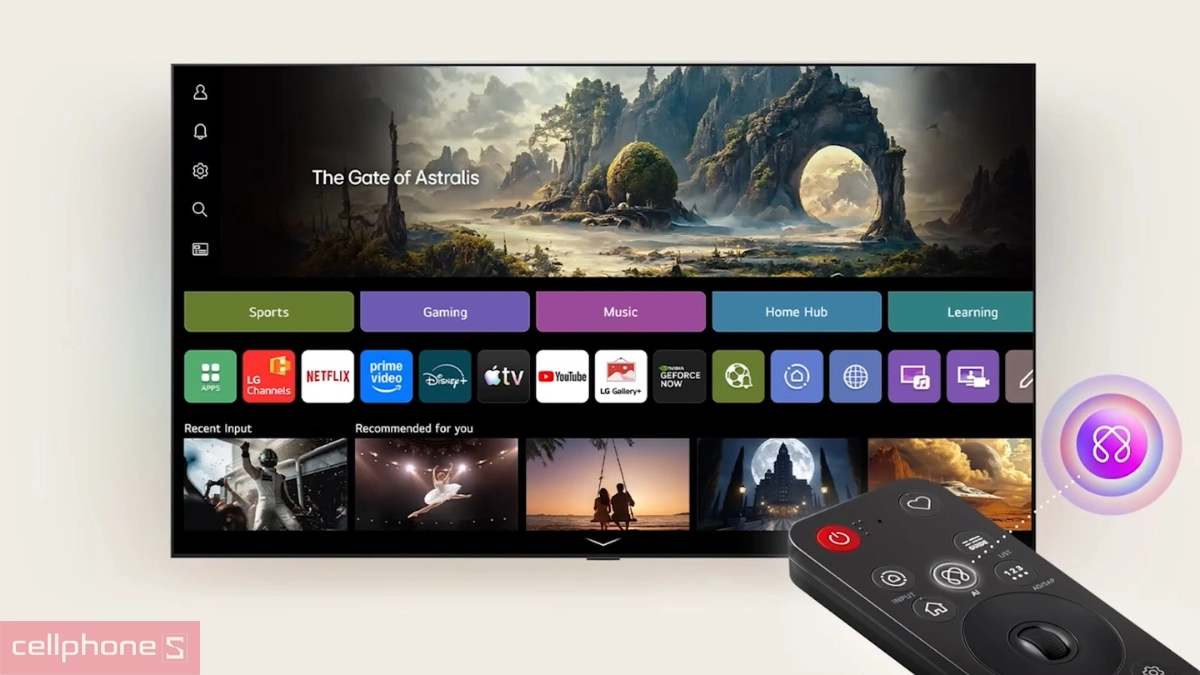Trợ lý ảo trên Smart Tivi LG OLED 4K 83 inch OLED83W6PSA
