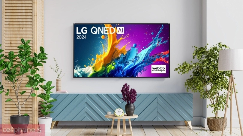Smart Tivi LG 43QNED80TSA 4K 43 inch - Thiết kế siêu mỏng tinh tế, trọng lượng vừa phải