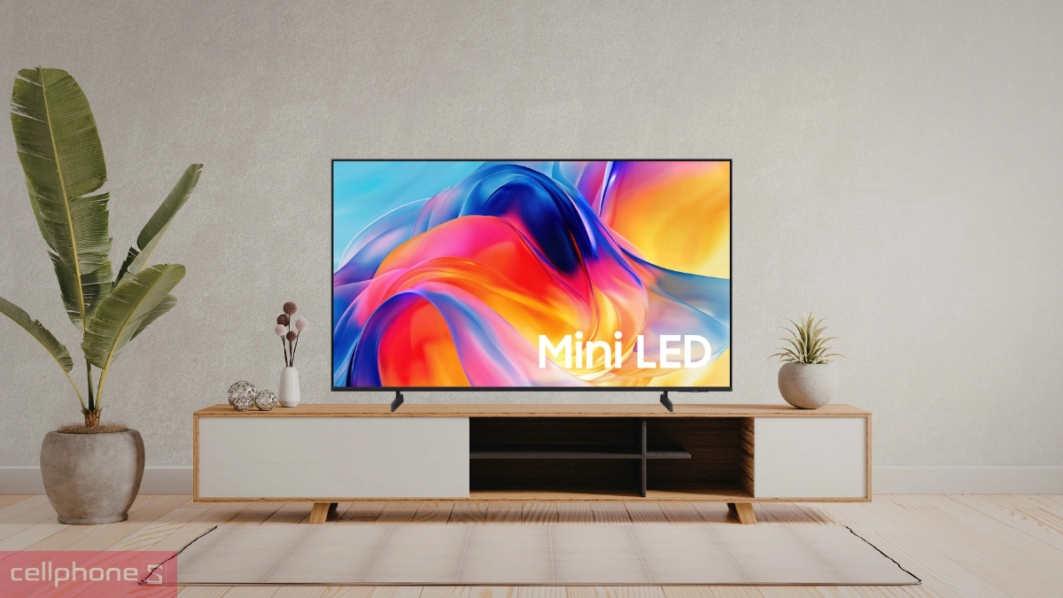 Thiết kế phong cách Metal Stream trên Smart Tivi Samsung Mini LED 4K 50 inch 50M77H