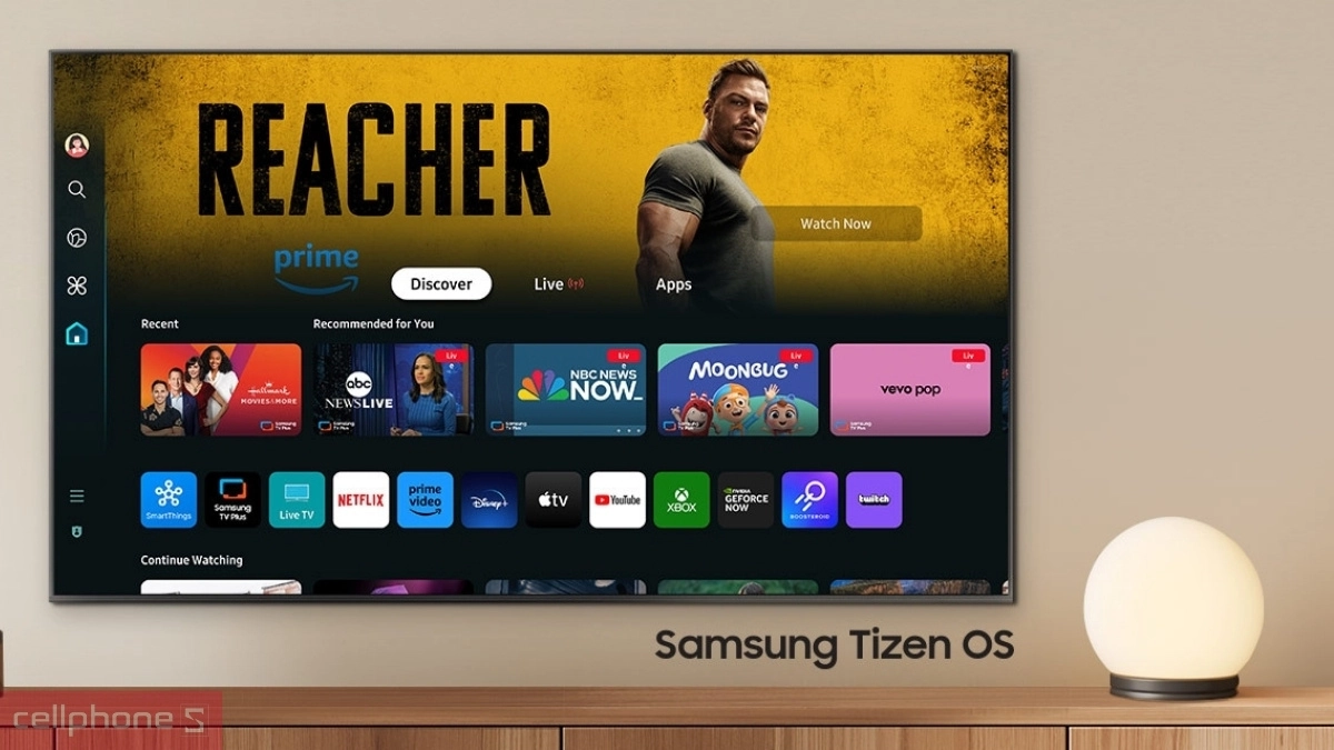 Smart Tivi QLED Samsung 4K 55 inch QA55Q60D sử dụng Tizen OS