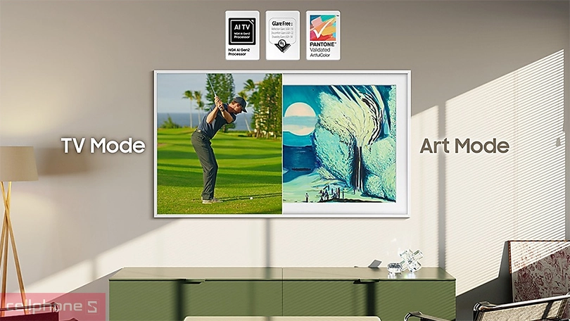 Công nghệ hiển thị trên smart tivi khung tranh Samsung 55LS03F 4K 55 inch