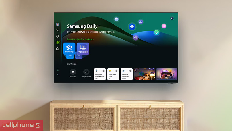 Trợ lý ảo, điều khiển qua app trên Smart Tivi Samsung QLED 55Q80F 4K 55 inch 2025