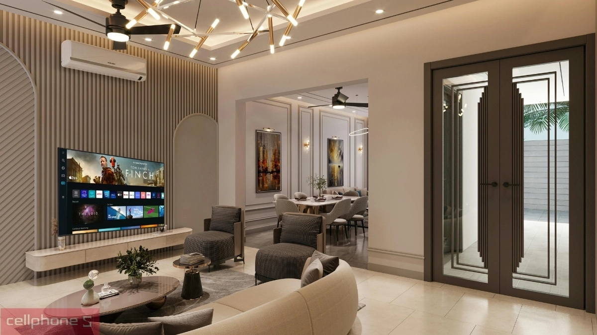 Tivi 55 inch phù hợp với diện tích phòng bao nhiêu