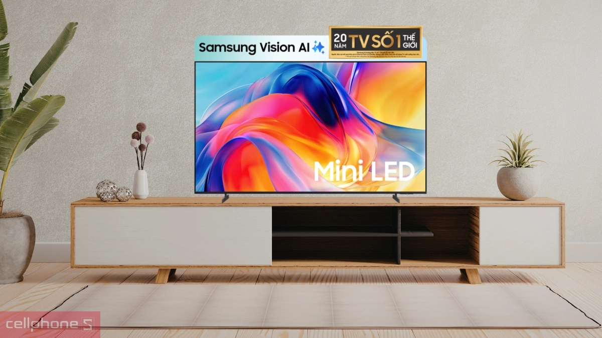 Ngôn ngữ thiết kế Metal Stream Design trên Smart Tivi Samsung Mini LED 4K 65 inch 65M77H