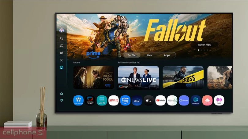 Hệ điều hành smart tivi Samsung QLED 65Q7FA 4K 65 inch