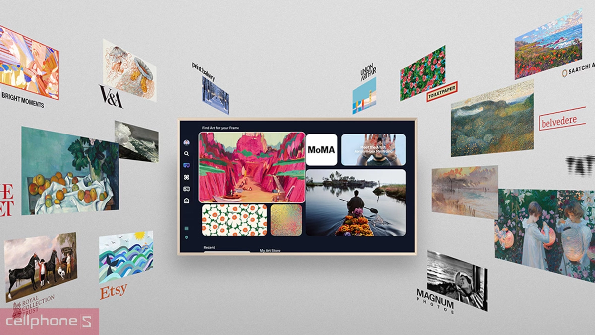 Thư viện tranh phong phú, chọn trình chiếu dễ dàng