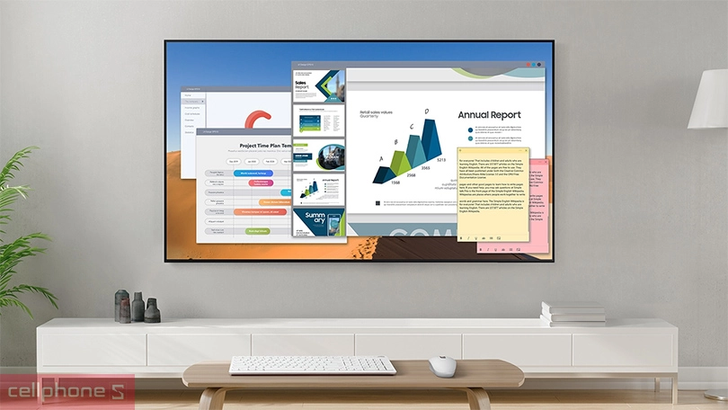 Smart Tivi Samsung 32 inch UA32T4202 - Thiết kế viền siêu mỏng, hình ảnh hiển thị sắc nét 