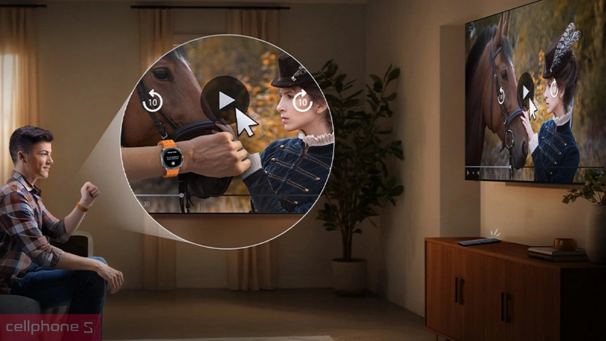 Khả năng hỗ trợ điều khiển tiện lợi của Smart Tivi Samsung QLED 75Q6FA 4K 75 inch