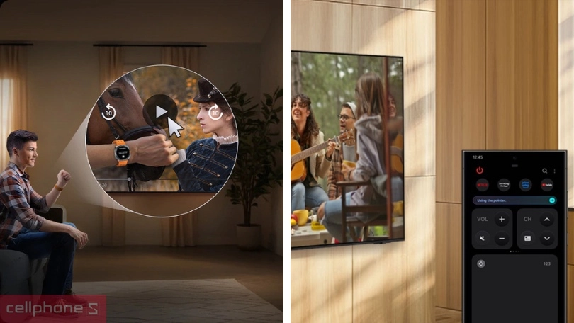 Khả năng điều khiển của Smart tivi Samsung QLED 77S85F 4K 77 inch