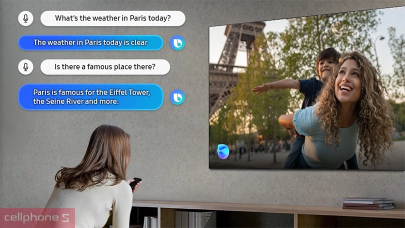 Khả năng hỗ trợ điều khiển của Smart Tivi Samsung OLED 55S90F 4K 55 inch 2025