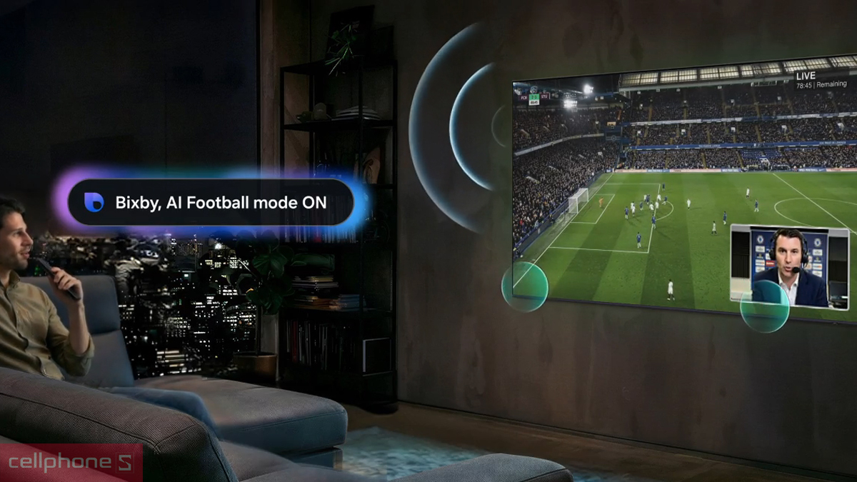 Trải nghiệm giải trí toàn diện với các tính năng AI thông minh của Smart Tivi Samsung Mini LED 4K 85 inch (85M80H)