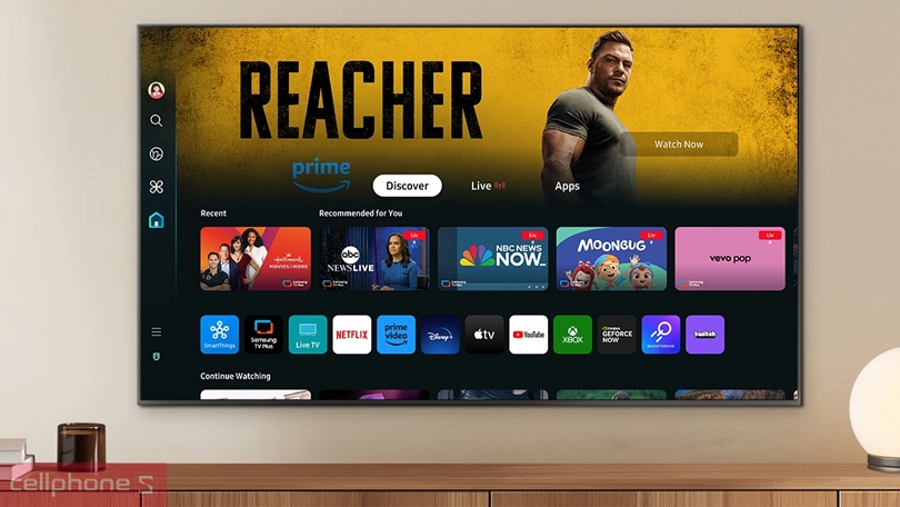 Khả năng hỗ trợ trợ lý ảo và ứng dụng điều khiển của Smart Tivi Samsung Neo QLED 85QN90F 4K 85 inch 2025