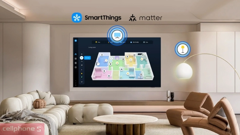Trợ lý ảo và ứng dụng hỗ trợ của Smart Tivi Samsung Neo QLED 98QN90F 4K 98 inch 2025